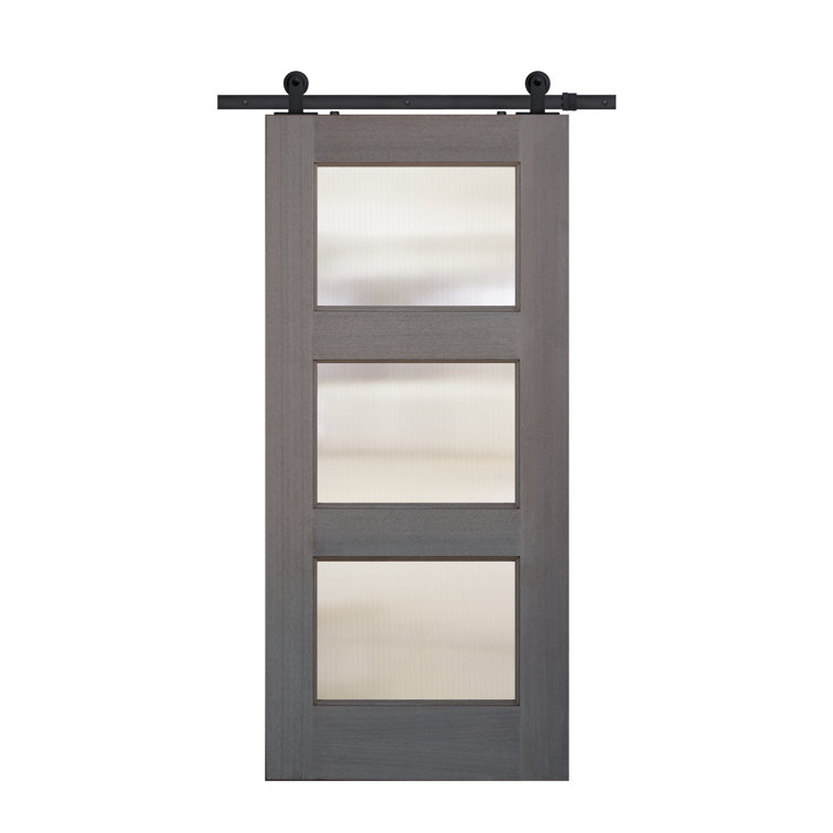 Barndoorz Glass Barn Door with Installation Hardware Kit Wayfair